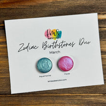 Load image into Gallery viewer, March Zodiac Birthstone Duo