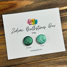 Load image into Gallery viewer, May Zodiac Birthstone Duo