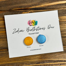Load image into Gallery viewer, November Zodiac Birthstone Duo